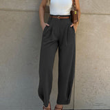 Elegance | High-Waist Pantalon met Plooien en Tapered Fit