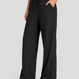 Julia – wijde broek met hoge taille en volledige beenlengte voor dames
