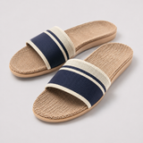 Amelia – slippers met sleehak gevlochten zool voor dames