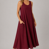 Petra – jurk met vintage print en lange rok voor dames